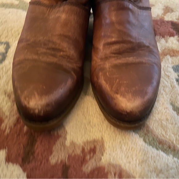 Vintage Bastien Tan Leather Rabbit Fur Lined Boots Size 6 - Picture 6 of 12